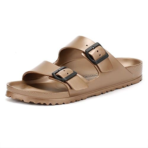Image of Birkenstock Arizona Eva, Women’s Peep-Toe, Marron (metallic Copper), 7 UK (40 EU)