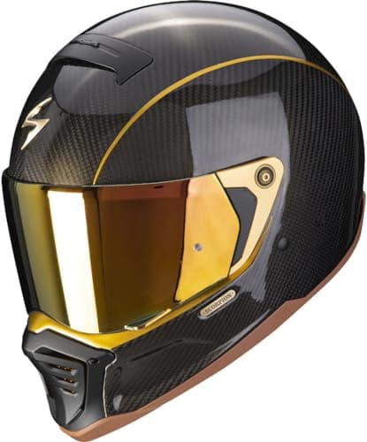 Image of Scorpion EXO-HX1 Carbon SE Solid Gold Helmet, black/gold, M (57/58)