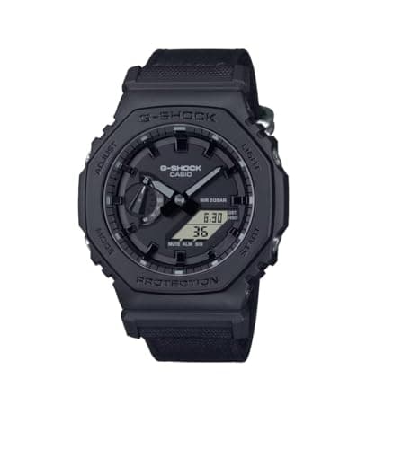 Image of G-Shock Casio Analog-Digital Utility Carbon Core Guard Black Cloth Strap Watch 48.5mm - GA2100BCE-1A