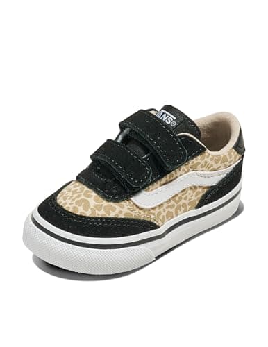 Image of Vans Unisex Kids Brooklyn LS V Sneaker,Suede Canvas Black White, 2 UK Child