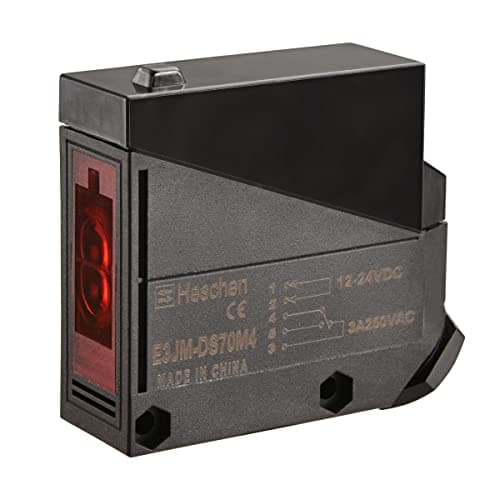 Image of Heschen Photoelectric Sensor Switch, E3JM-DS70M4, 12-240VDC/24-240VAC, Diffuse Type, Detection Distance 70cm, CE