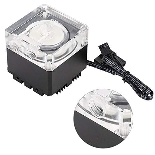 Image of CPU Water Cooling Pump, G1/4 Thread Computer Pump 800L/H Flow 3.5 Meters Pump Head 3000RPM Fast Heat Dissipation PC Pump Tank for Computer Water Cooling System(Black)