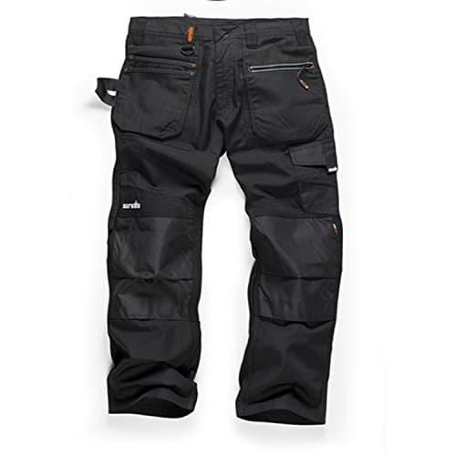 Image of Scruffs Ripstop Trade Black Work Trousers, Black, 38 Long