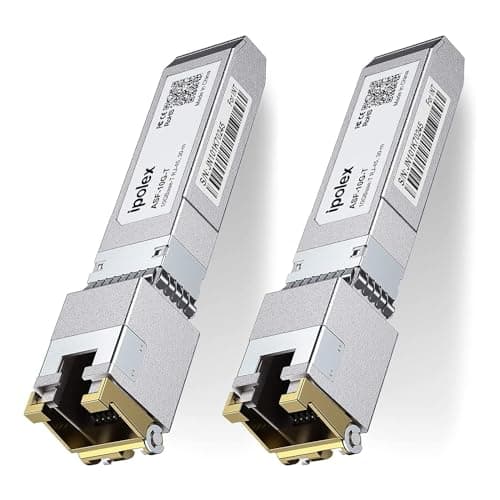 Image of ipolex 10G SFP+ RJ45 Copper Transceiver, 10GBase-T Mini GBIC Module Compatible with Cisco, Ubiquiti UniF, Mikrotik, Netgear, Fortinet, D-Link etc. up to 80 meters. 2-Pack