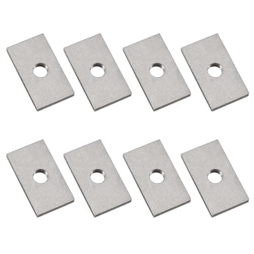 Image of M5 Square Nuts 304 Stainless Steel Rectangular Nuts Thread Fasteners for Machinery Furniture Connector 30x20x4mm (8Pack)