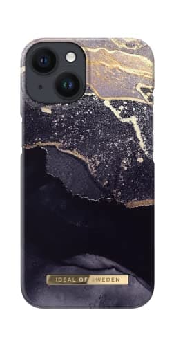 Image of IDEAL OF SWEDEN Printed Phone Case, Cute Colorful Pattern Protective Hard Plastic Cover with Microfiber Lining for iPhone.Compatible with iPhone 13 & iPhone 14 (Golden Twilight Marble)