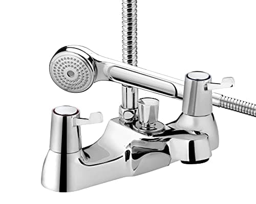 Image of Bristan Lever Bath Shower Mixer with Ceramic Disc Valves Chrome, Chrome Plated