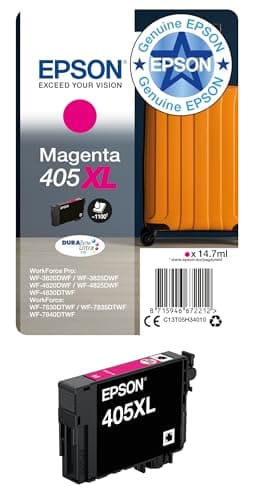 Image of Epson 405XL Magenta Suitcase High Yield Genuine, DURABrite Ultra Ink