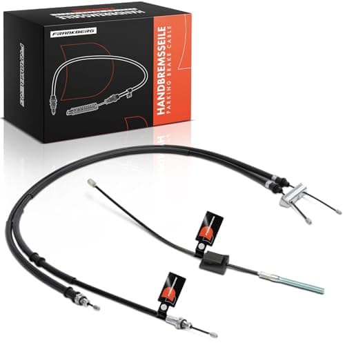 Image of Frankberg 2x Handbrake Cable Parking Brake Cable Front Rear Left Right Compatible with 2 DY Fiesta V JD JH Fusion JU Fiesta V Replace# 1211024