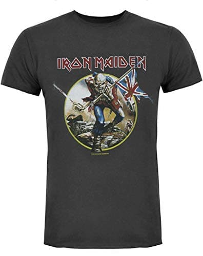 Image of Amplified Iron Maiden Trooper Men's T-Shirt Charcoal