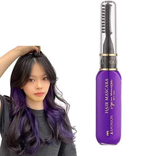 Image of Hair Spray Colour,Temporary Hair Chalk Comb Washable Hair Dye, Instant Hair Dye for Christmas, Halloween, Birthdays, Parties (Purple)