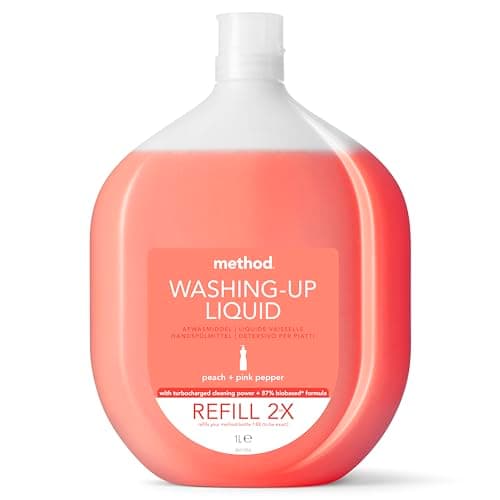 Image of Method Washing Up Liquid Refill, Peach & Pink Pepper, 1 L