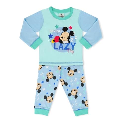 Image of Disney Baby Pyjamas – Mickey Mouse 2 Piece Cotton Sleepwear Set for Boys & Girls (UK, Age, 9 Months, 12 Months)