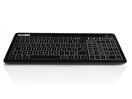 Image of Ceratech Accuratus AccuMed Glass Black Medical Touchpad Keyboard