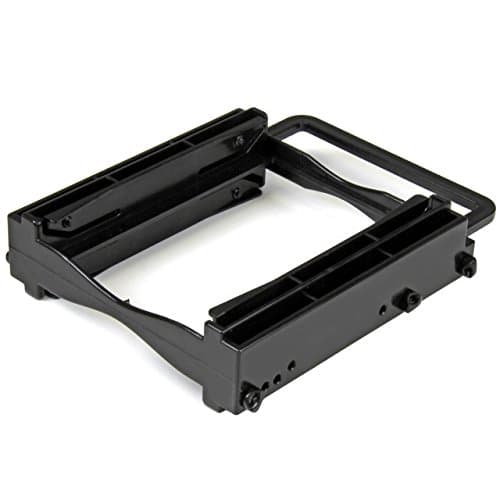 Image of StarTech.com Dual 2.5" SSD/HDD Mounting Bracket for 3.5” Drive Bay - Tool-Less Installation - 2-Drive Adapter Bracket for Desktop Computer (BRACKET225PT) , Black