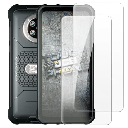 Image of 2 Pack Tempered Glass Screen Protector Set Compatible with JCB Toughphone MAX, HD Clear, Anti-Scratch, Bubble-Free, Easy Installation