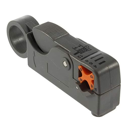 Image of Automatic Cable Stripper Coaxial Coax Strip Tool - Aerial Satellite RG6 58/59/62 WF100 CT100 (Grey Multi Function)