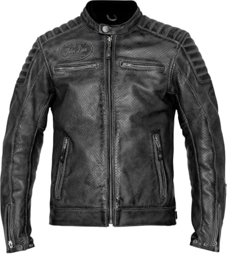 Image of John Doe Motorcycle Jacket with Protectors Storm Leather Jacket Men's Lifestyle All Year Round, black, XL