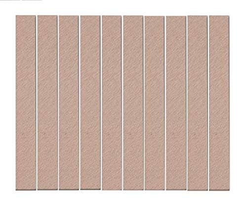 Image of Merriway BH07082 (10 Pcs) Felt Furniture Pads Self Adhesive Heavy Duty Beige 150 mm x 30 mm (6 Inch x 1.4 Inch) - Pack of 10 Pieces