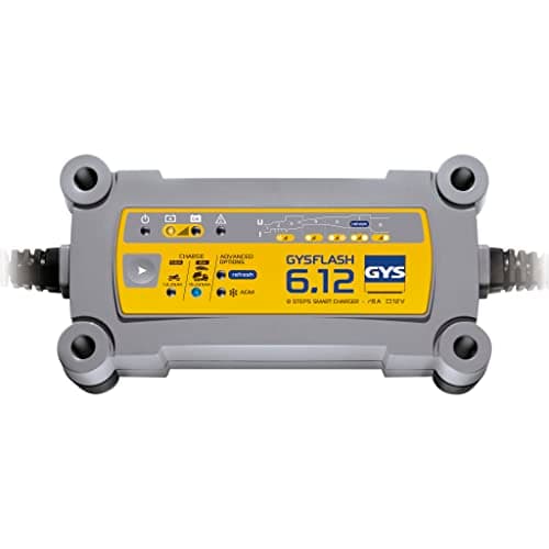 Image of GYS - 029613 - GYSFLASH 6.12 - Car & Motorbike Battery Charger, Grey