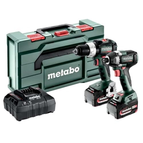 Image of Metabo 685200590 18v Cordless Brushless Combi Drill & Impact Driver with 2 x 5.2Ah Batteries, Charger & Case