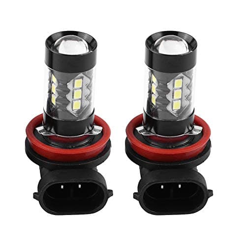 Image of H 11 Led - Car Fog Light Bulbs Replace Professional H11 H8 12V-24V 80W Led Fog Lights Super Bright Car High Power Bright Led Fog Daytime Light Bulbs Aluminum Abs 2Pcs