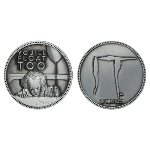 Image of IT Pennywise Collectible Coin — Limited Edition 38mm, Numbered, Acrylic Cup Display