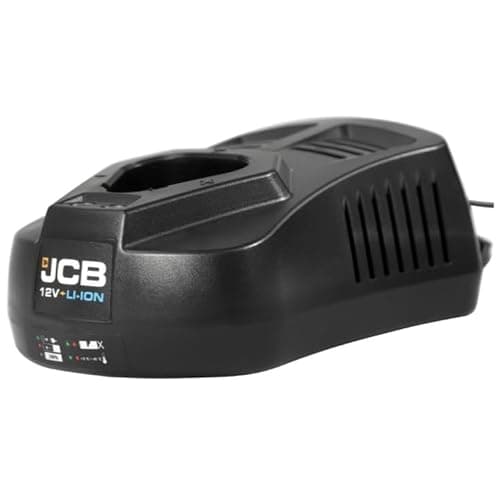 Image of JCB 12V 2.4A Charger - Rapid Charging 30 minutes (1.5Ah), 45 minutes (2.0Ah) Charge Time - Compatible with JCB 12V power tools - 3 Year Warranty