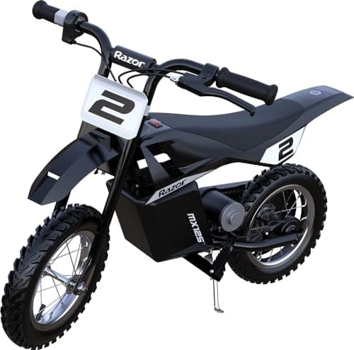 Image of Razor MX125 Dirt Rocket with Decals – Electric-Powered Dirt Bike for Kids 5+