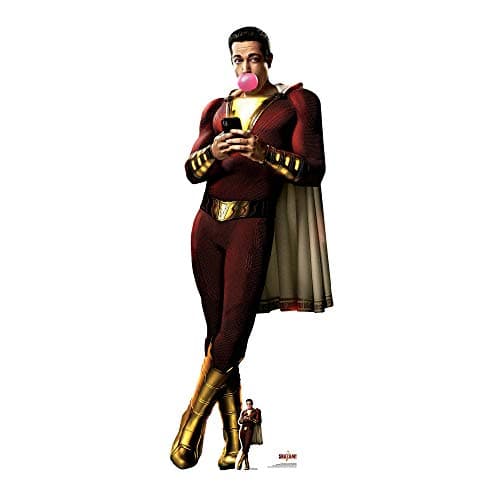 Image of SC1348 Shazam Bubblegum (Zachary Levi) Lifesize Cardboard Cutout/Standup/Standee 190cm Tall 72cm Wide