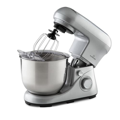Image of Klarstein Stand Mixer, 5L Food Mixer for Baking with Bowl, 1300W Cake Mixer w/Beater, Dough Hook, Whisk & Mixing Bowl, 6 Speed Planetary Rotation Kitchen Maker, Electric Mixer for Baking Bread Pastry