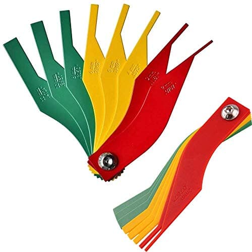 Image of 2 Set Brake Pad Thickness Measuring Ruler Automotive Tools Brake Pad Thickness Gauge Measuring Ruler
