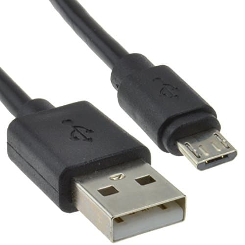 Image of kenable USB 2.0 A to Micro B Data and Charging Cable 24AWG Full Copper Fast Charge Lead 1m Black