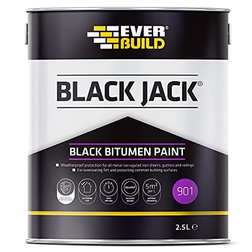 Image of Sika Black Jack 901 Bitumen Paint – Solvent Based – Black – 2.5 Litre