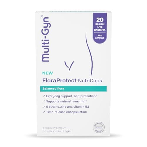 Image of Multi-Gyn FloraProtect NutriCaps - Gut Health & Balanced Flora with 20 Billion CFU per Capsule - Support Women's Intimate Flora and Natural Immunity with 5 Clinically Tested Strains