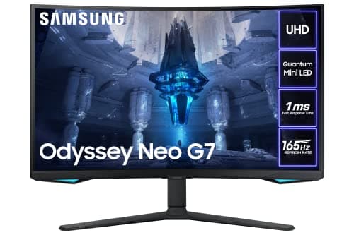 Image of Samsung Odyssey Neo Quantum Mini LED G75NB LS32BG750NPXXU 32" Curved 4K Ultra HD Gaming Monitor - 165Hz, 1ms, 4K 3840x2160, HDR2000, HDMI 2.1, 1000R, Freesync Premium Pro, Height Adjust