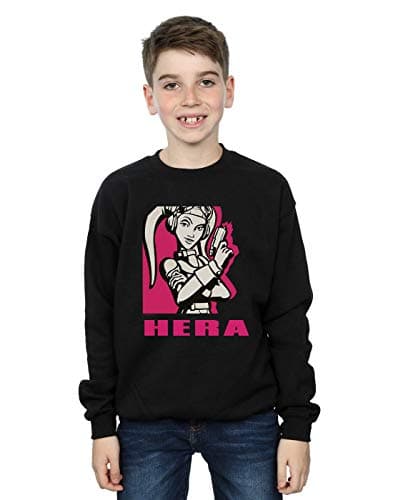 Image of Absolute Cult Star Wars Boys Rebels Hera Sweatshirt Black 7-8 Years