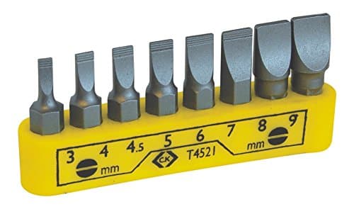 Image of C.K T4521 Bit Set on Clip with 8 Slotted bits