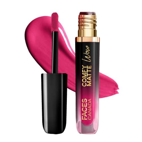 Image of FACESCANADA Comfy Matte Wow Liquid Lipstick - Fuschia Fun 06, 3.8Ml One Swipe Application Highly Pigmented Comfortable Wear Glides Smoothly Long Lasting Transferproof