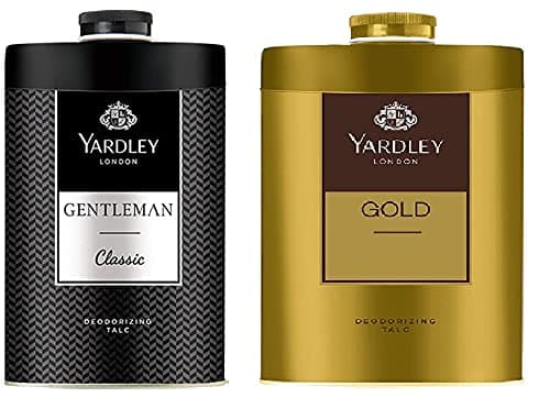 Image of Yardley London Gold Deodorizing Talcum Powder with Gentleman Talcum Powder for Men 250g pack of 2pc