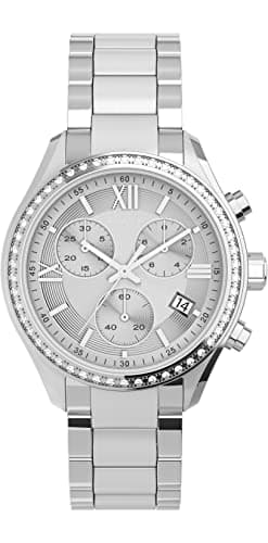 Image of Timex Classic Women's 38mm Silver Tone Chronograph Bracelet Crystal Watch TW2V57600