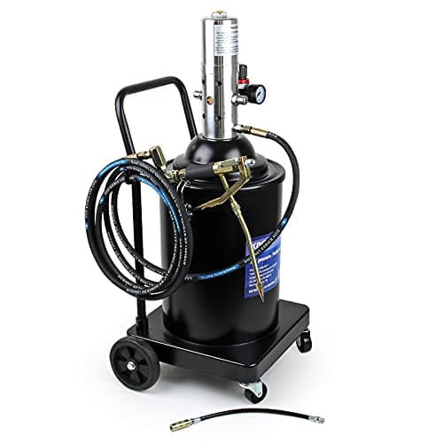 Image of WilTec Pressurised Air Grease Gun 15L for Professional Lubrication Tasks on Cars and Machines