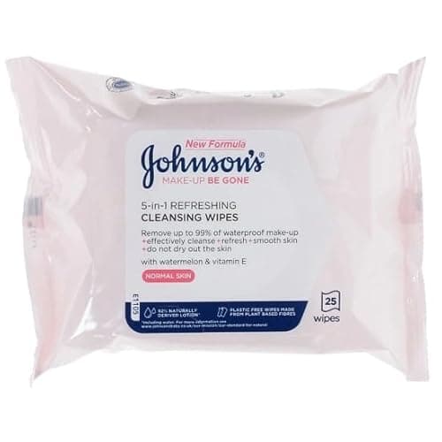 Image of Johnson's Face Care Make Up Be Gone Refreshing Wipes - Pack of 25