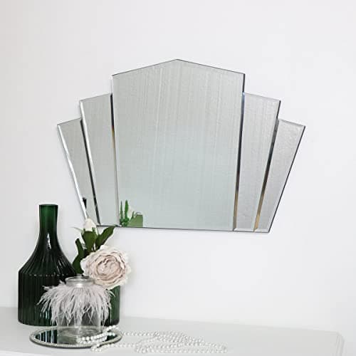 Image of Melody Maison Art Deco Fan Frameless Wall Mirror 40cm x 60cm
