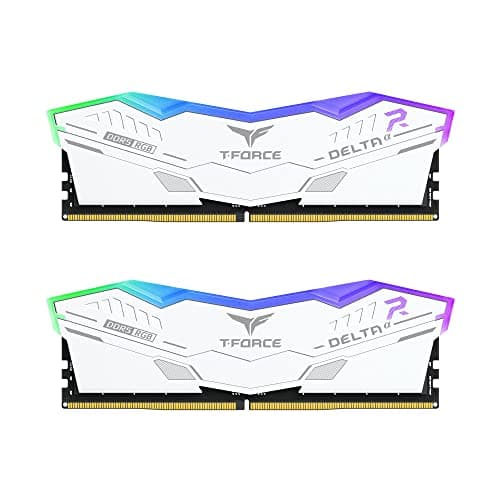 Image of TEAMGROUP T-Force Delta Alpha RGB DDR5 Ram 32GB Kit (2x16GB) 6000MHz (PC5-48000) CL38 Intel XMP 3.0 & AMD Expo Compatible Desktop Memory Module Ram White FF8D532G6000HC38JDC01