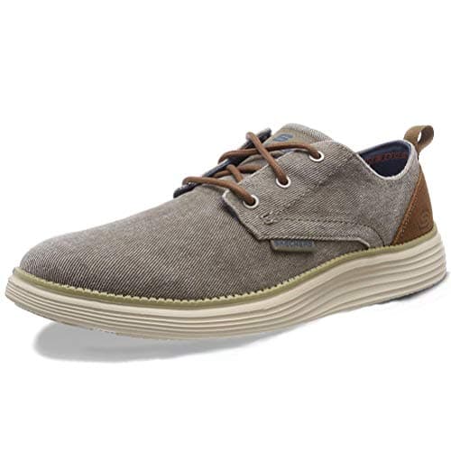 Image of Skechers STATUS 2.0 PEXTON, Men's Boat, Grey (Taupe Canvas Tpe), 11 UK (46 EU)