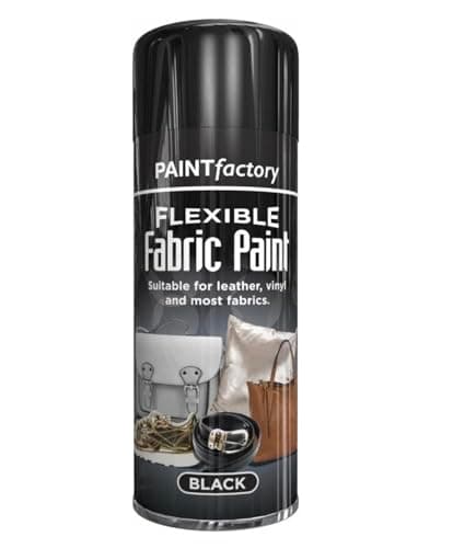 Image of Flexible Fabric Paint Spray Black 200ml leather vinyl etc