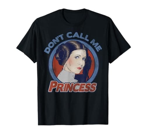 Image of Star Wars Princess Leia Don't Call Me Princess Text Portrait T-Shirt