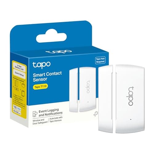 Image of Tapo T110 Smart Door Alarm, Window Door Alarm Sensor with Real-Time Monitoring, Instant Notifications, Smart Home Automation, Battery Included, Hub Required, Works with Tapo Devices Alexa Google Home