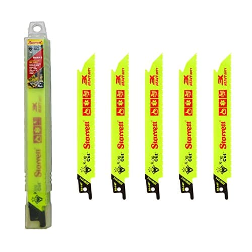 Image of Starrett Bi-Metal King Cut Heavy Duty Reciprocating Saw Blade 150mm (6-inch) - Pack of 5